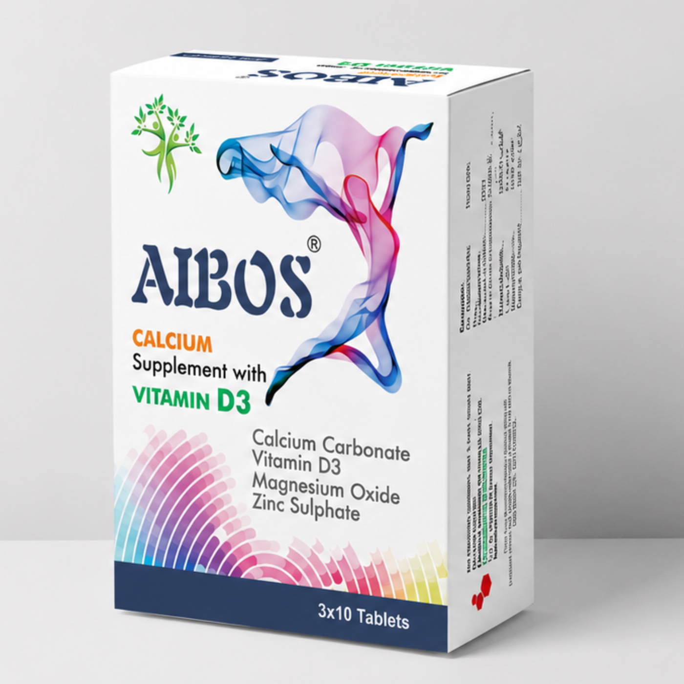 Aibos | Calcium, Magnesium, Zinc & Vitamin D3 Tablets for Bones & Joints | 30 Tablets